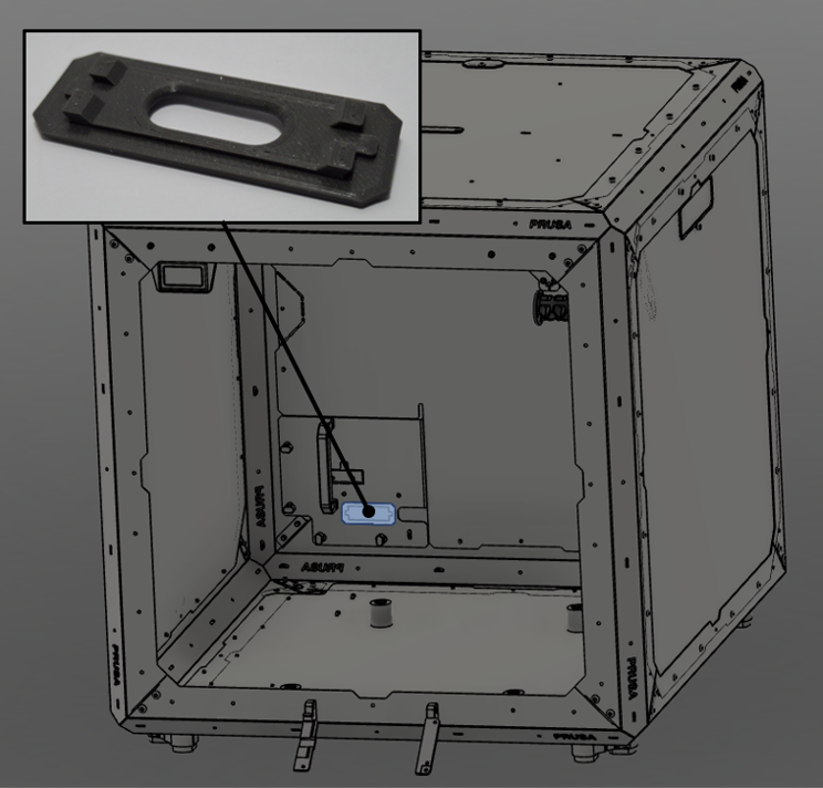Remix - Prusa Enclosure PSU Holder Wire Pass Through Plug