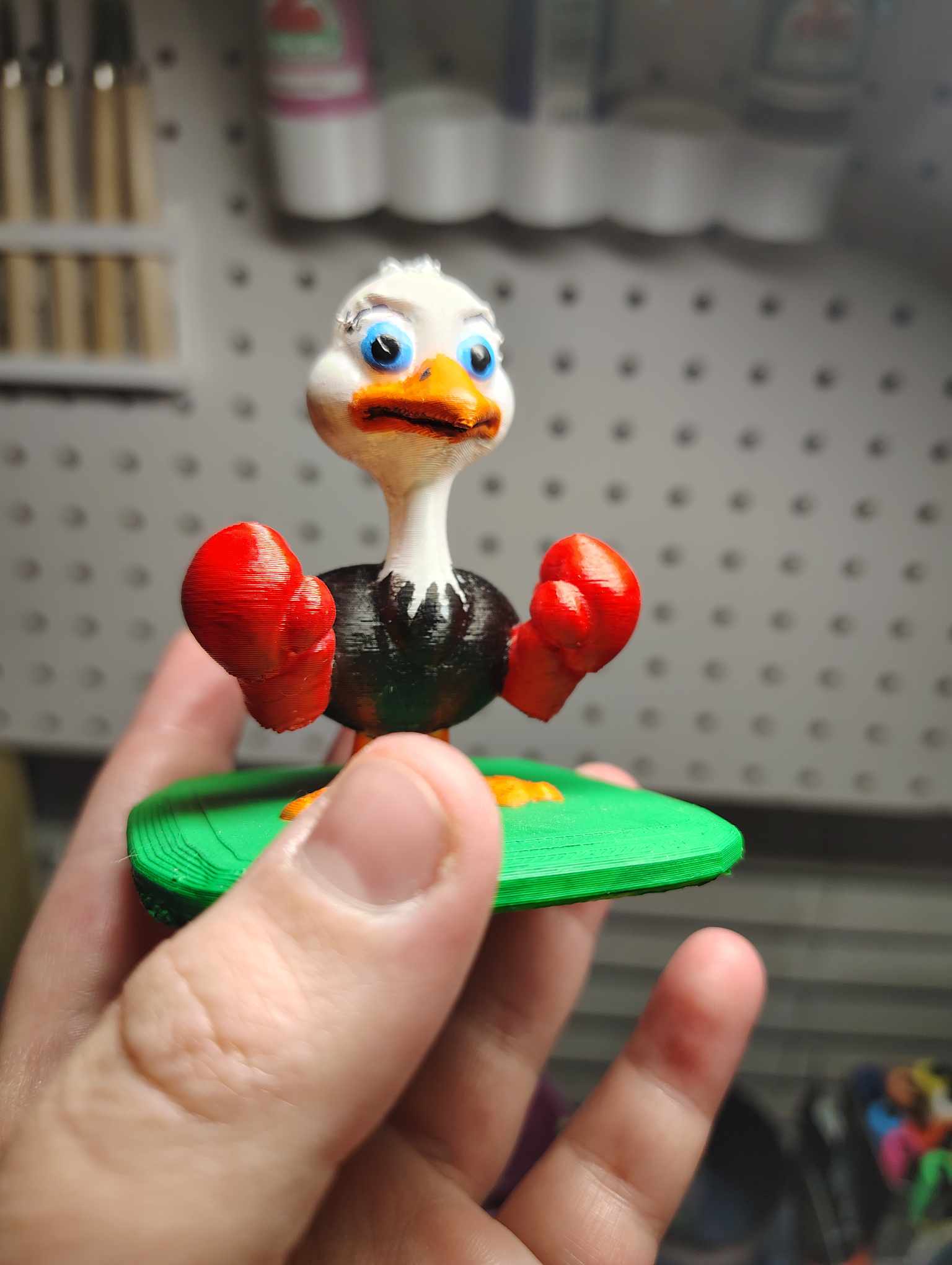 Cute Boxing Ostrich