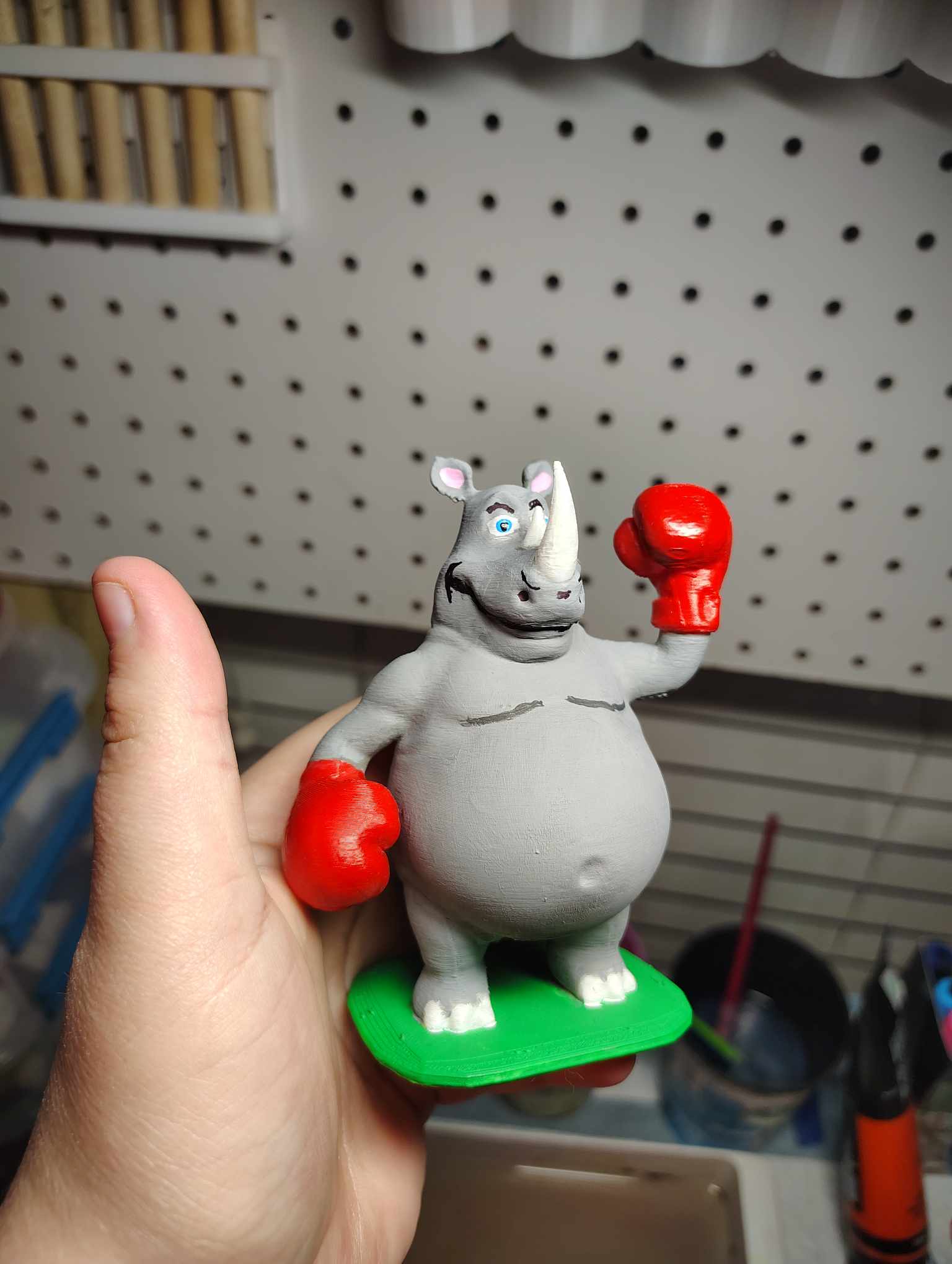 Cute Boxing Rhino