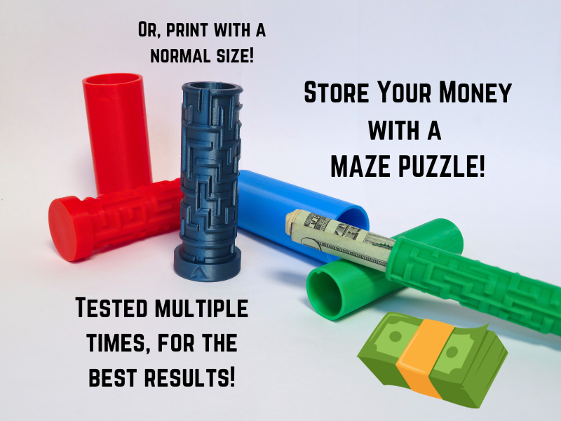 Sleek Puzzle Maze Box (Money Size Avalible)