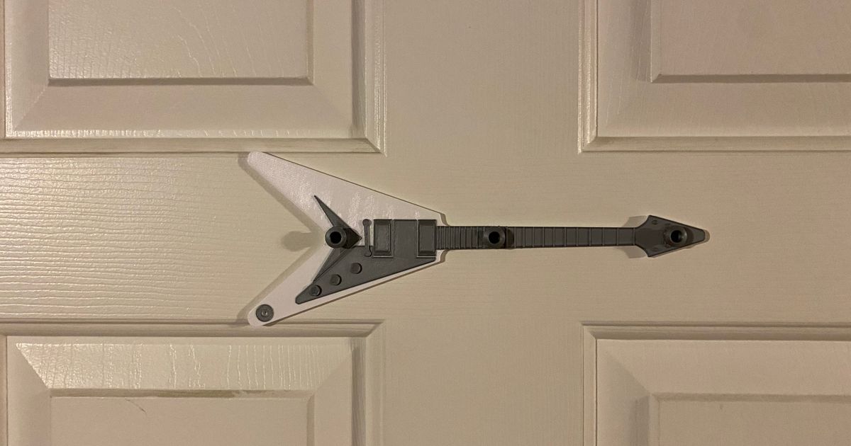 Flying V Guitar Strap Hanger by Old Machinist Download free STL model