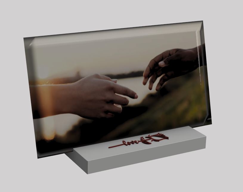 Photo stand - Love 3D model thumbnail