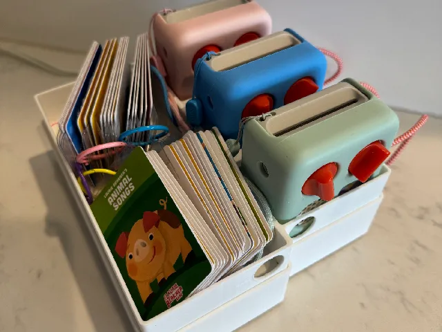 Yoto Mini Charging Stand with Card Storage and Removable Travel Tray