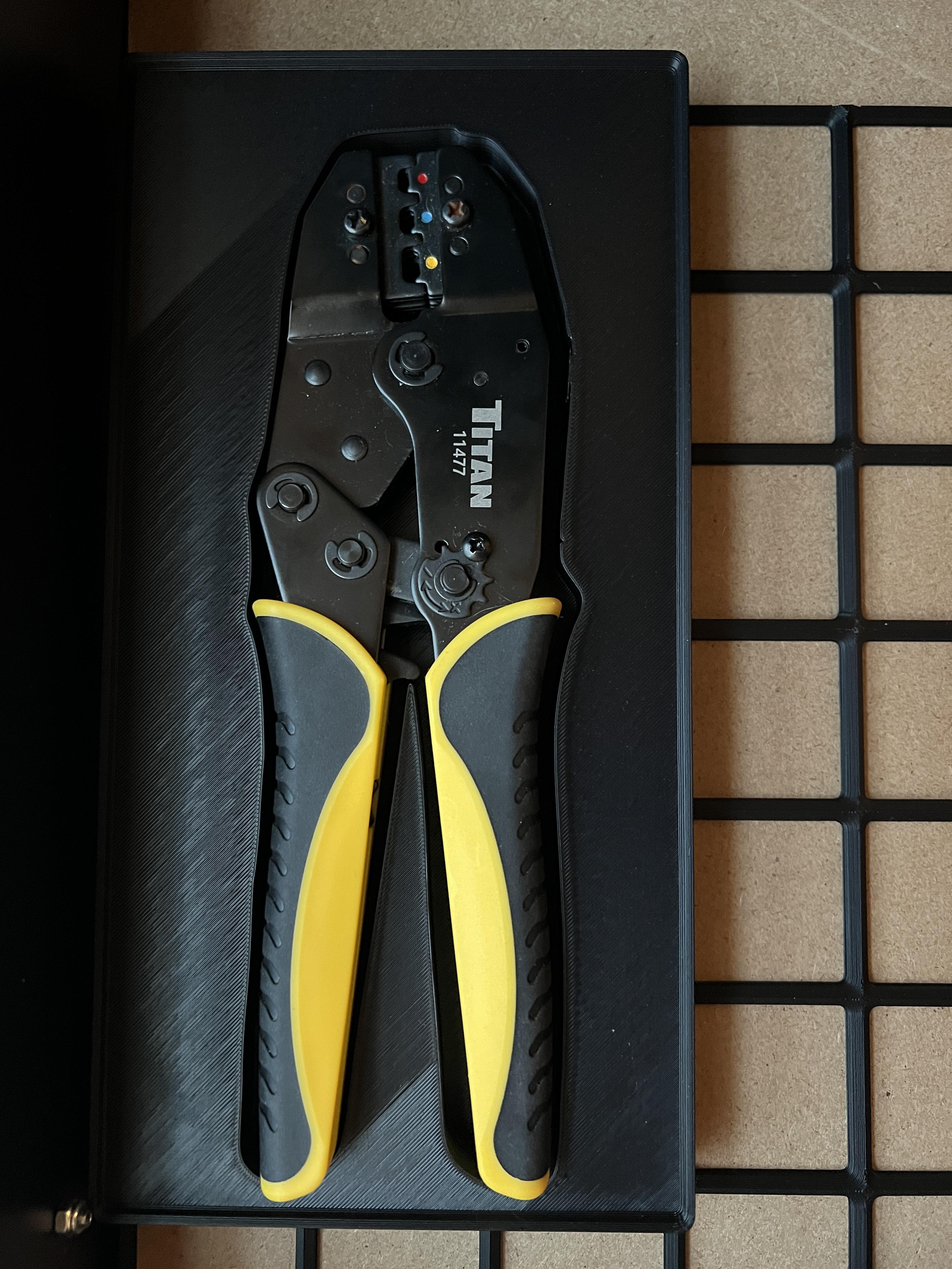Gridfinity Titan Ratcheting Wire Crimper Tool holder