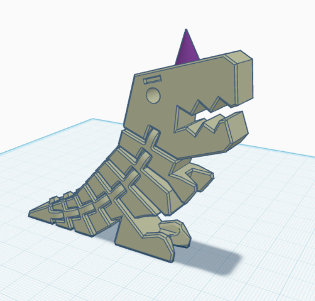 Flexi T-Rex with horn