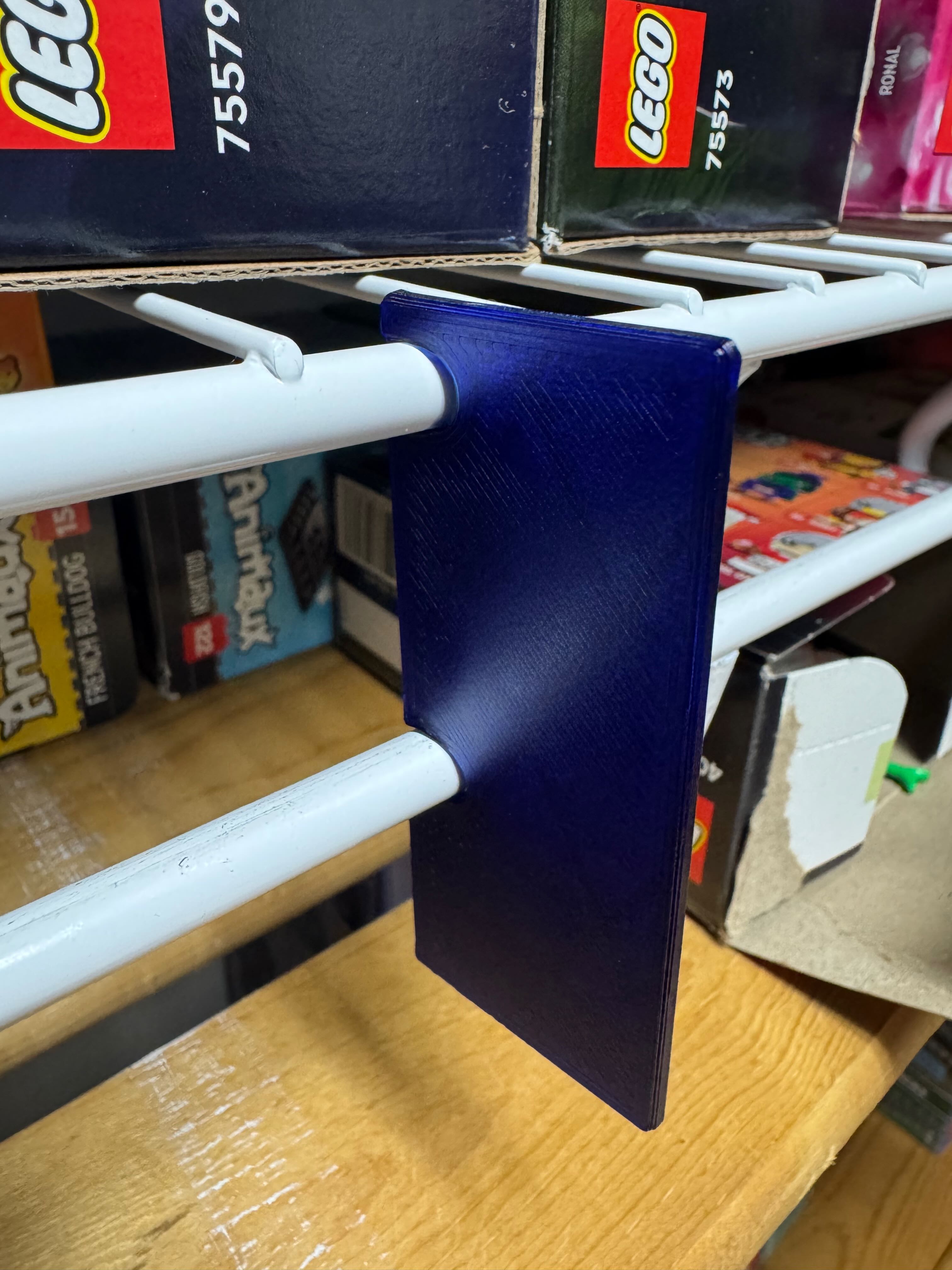 Single rod closet wire shelving bracket (openscad)