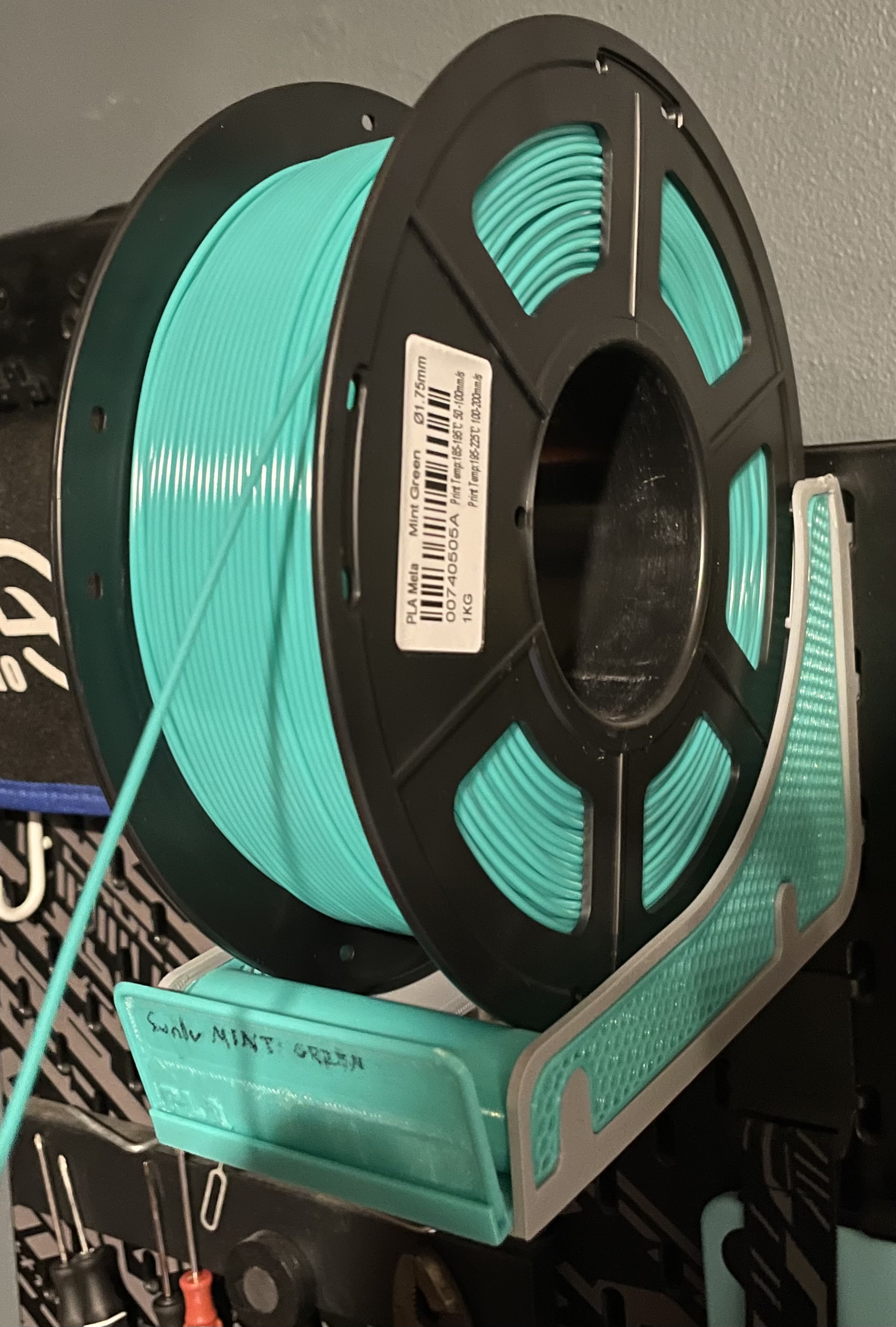 Filament Sample Holder for IKEA SKADIS Spool Holder with Rollers