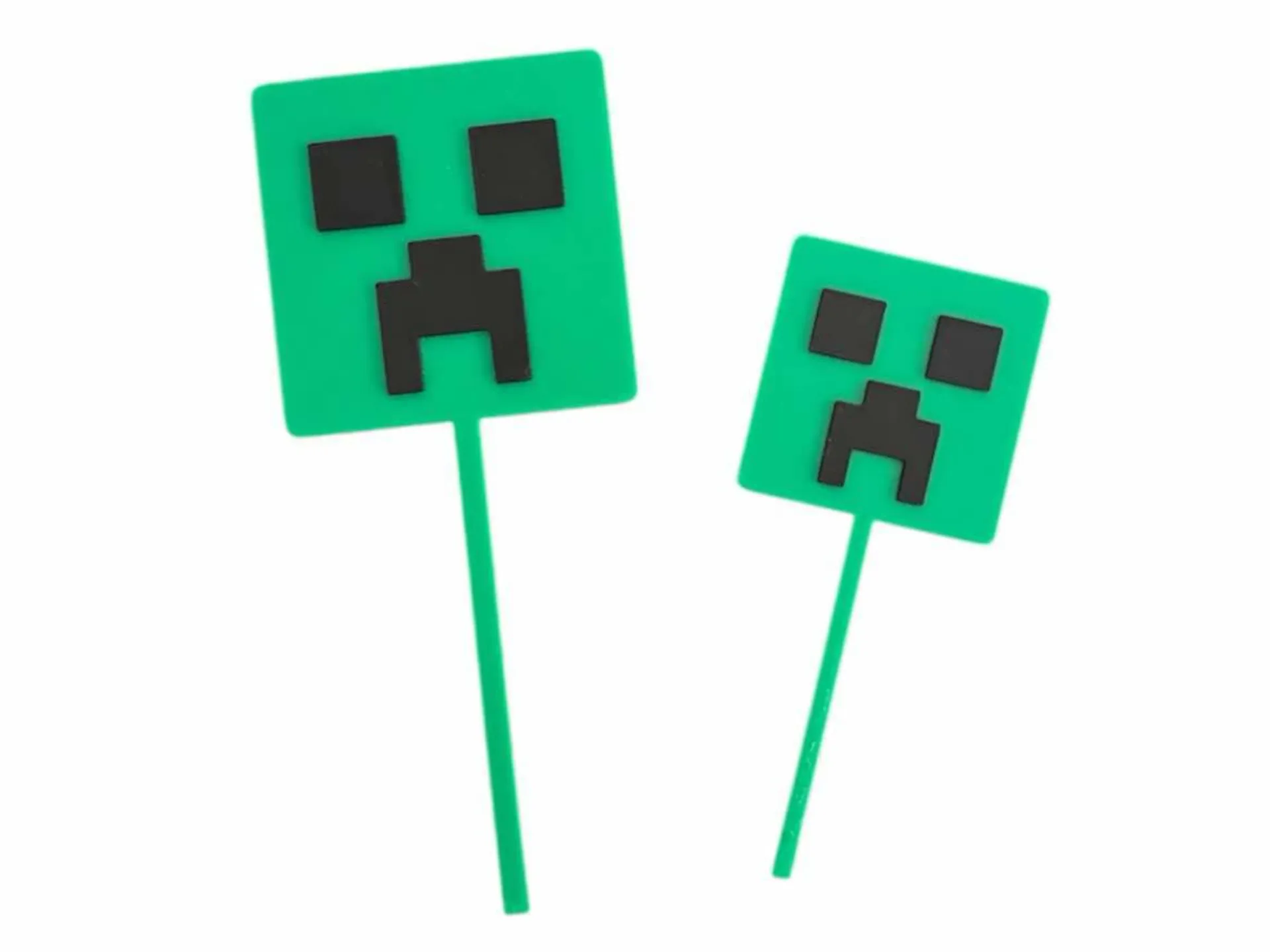 Minecraft creeper cake or cupcake topper