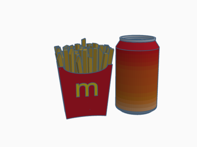 soda and fries