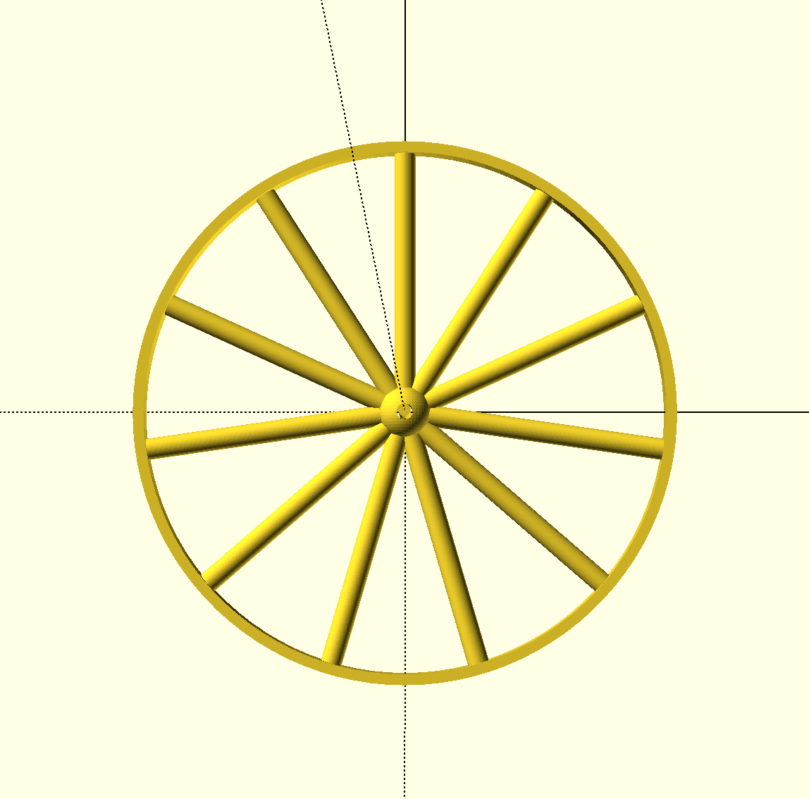 Miniatura 2 do modelo 3D Simple Wagon Wheel