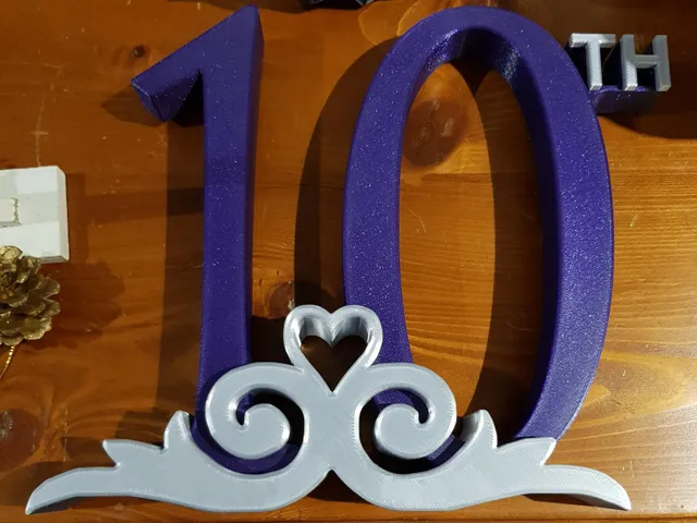 10th Birthday Number Logo