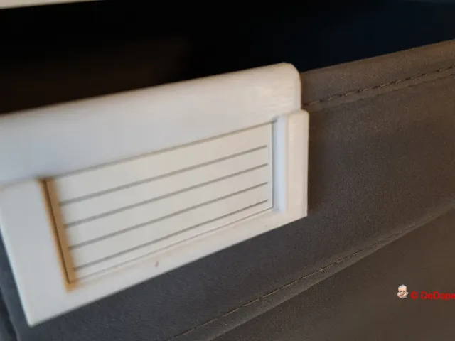 Label holder for Ikea Drona box