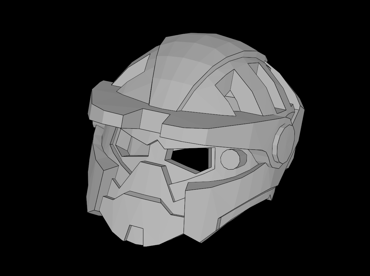 Lego Compatible (15348.dat) Minifig Headgear Helmet Hero Factory Compatible (Furno)