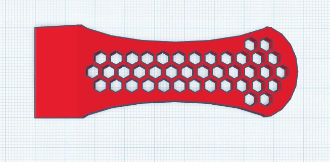 Miniatura 2 do modelo 3D Basic Honeycomb Scraper