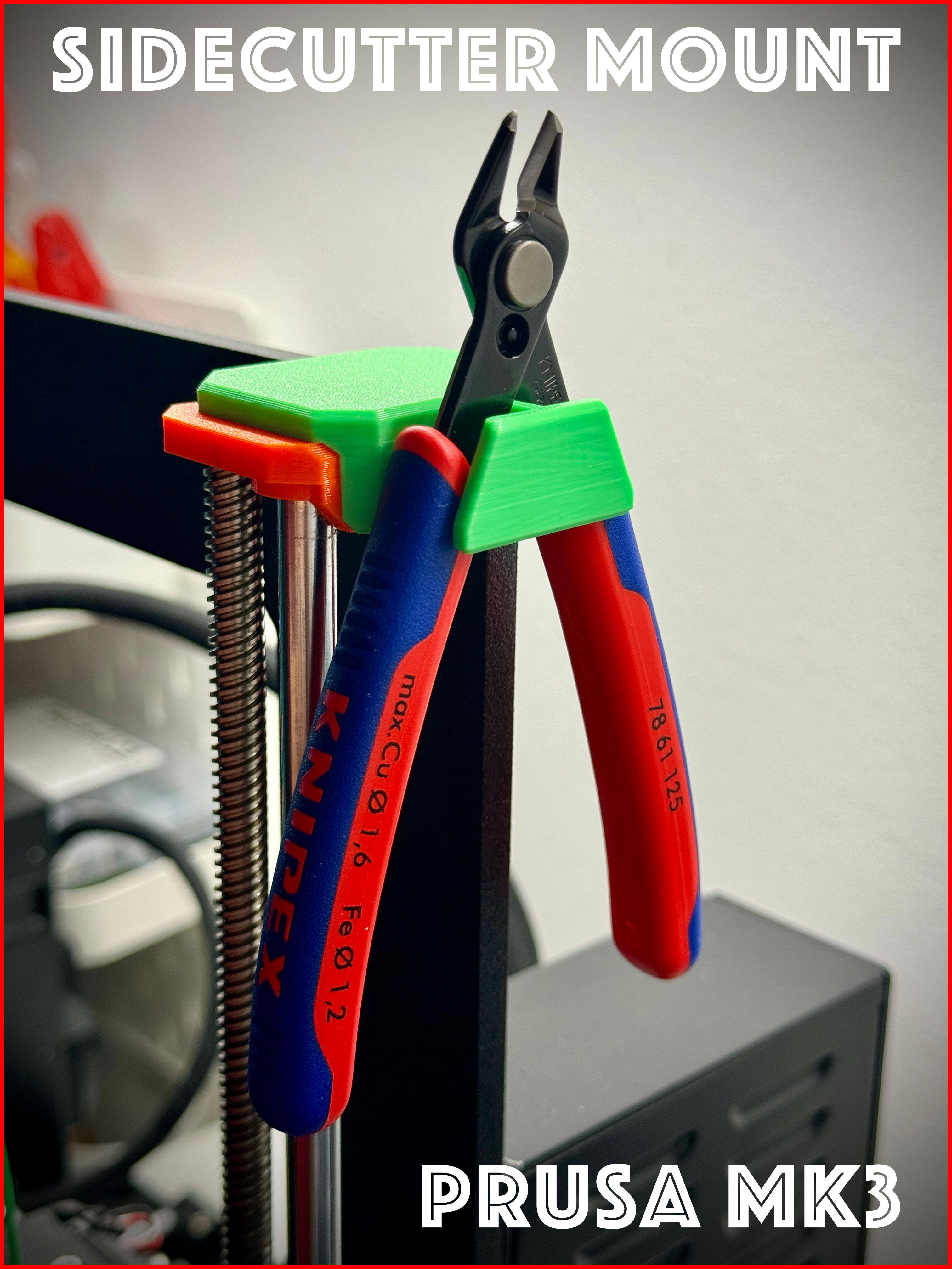 Sidecutter Mount for Prusa Mk3 (Knipex or similar)