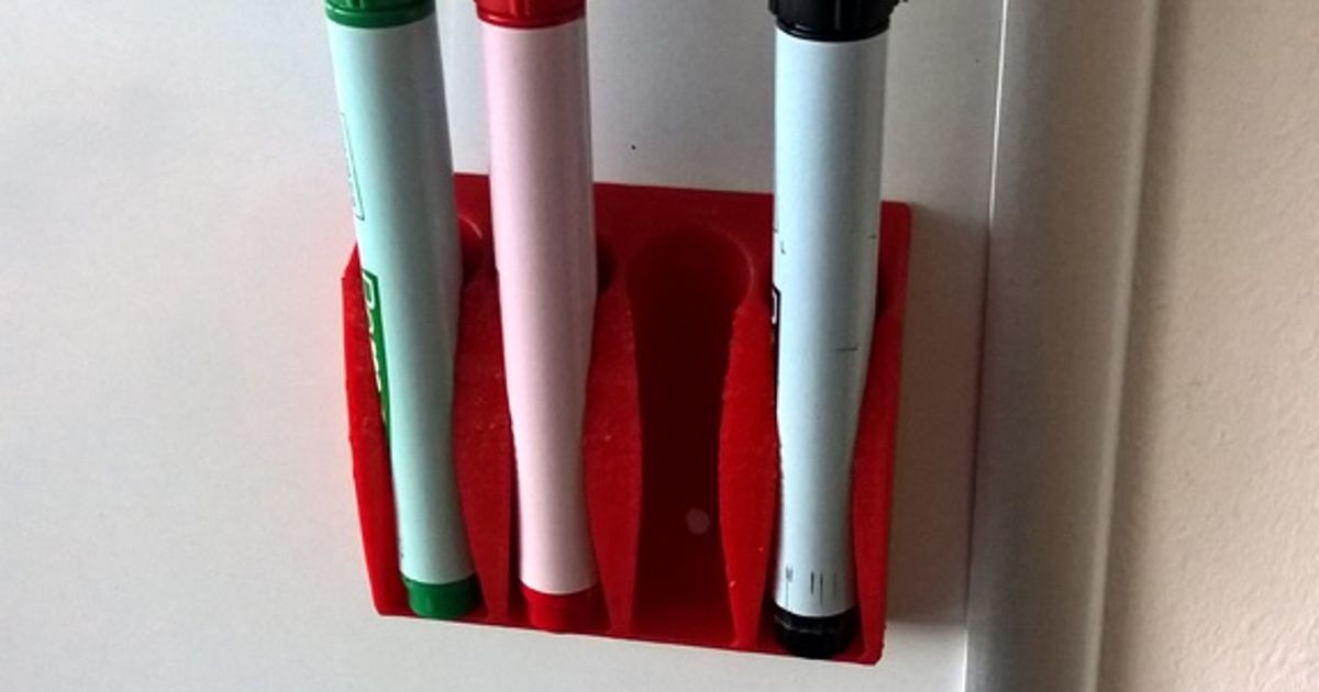Whiteboard marker holder by a69291954 Download free STL model