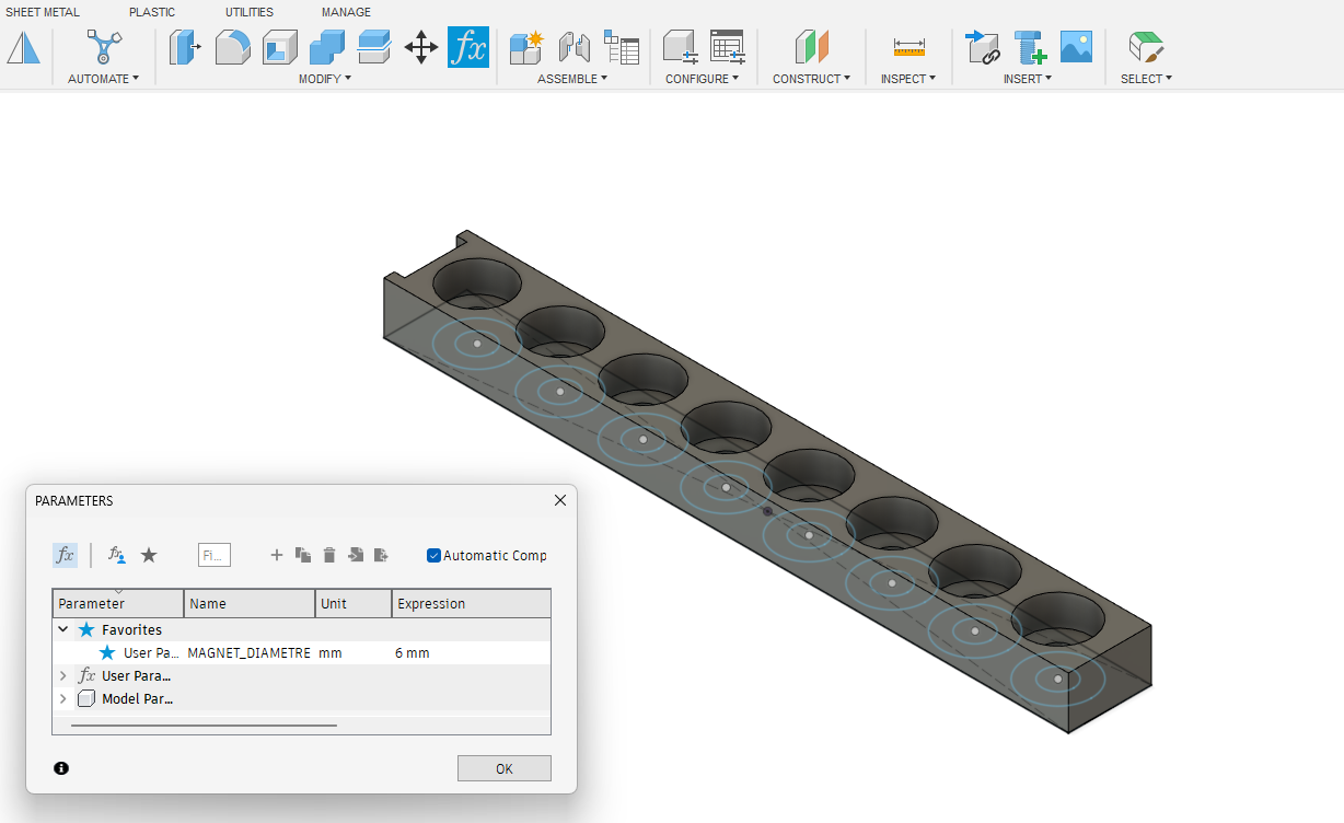 PARAMETRIC MAGNET CLEARANCE TOLLERANCE TEST