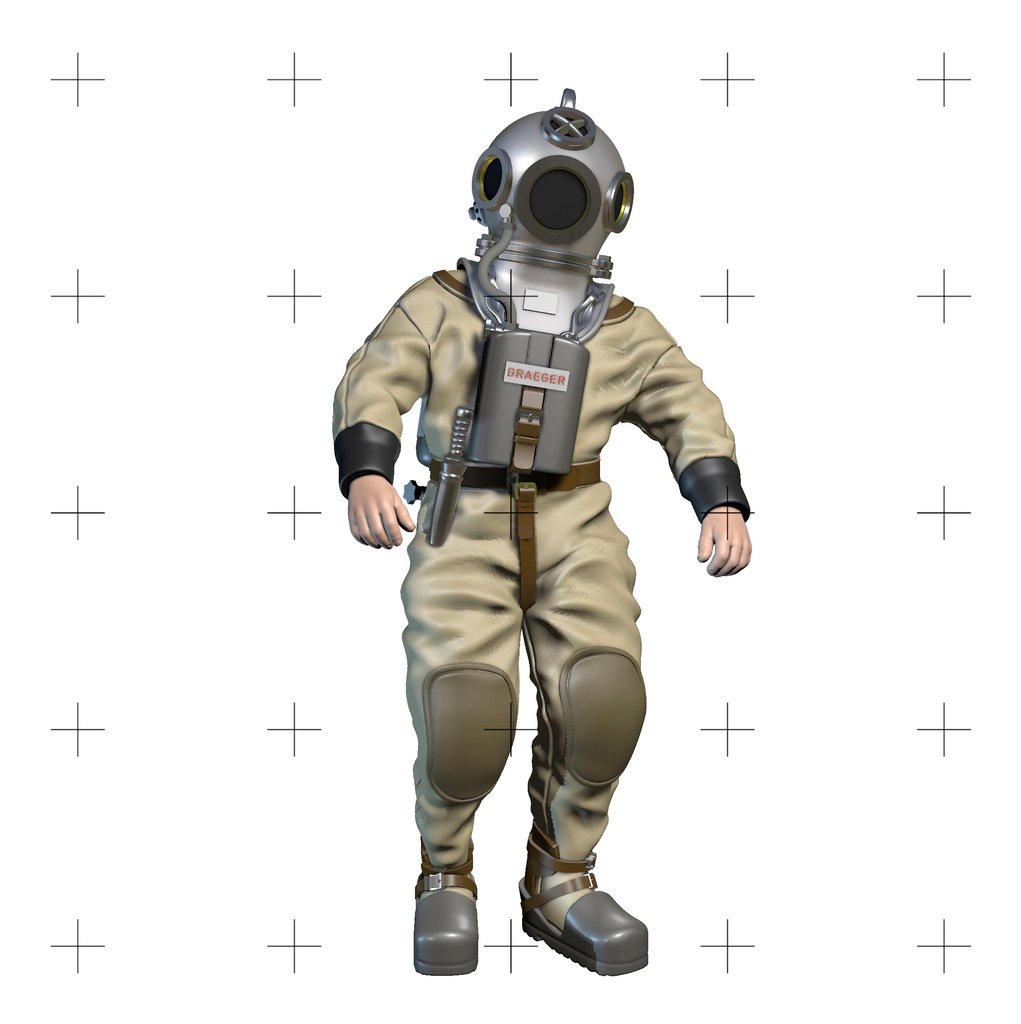 Miniatura 2 do modelo 3D Diver
