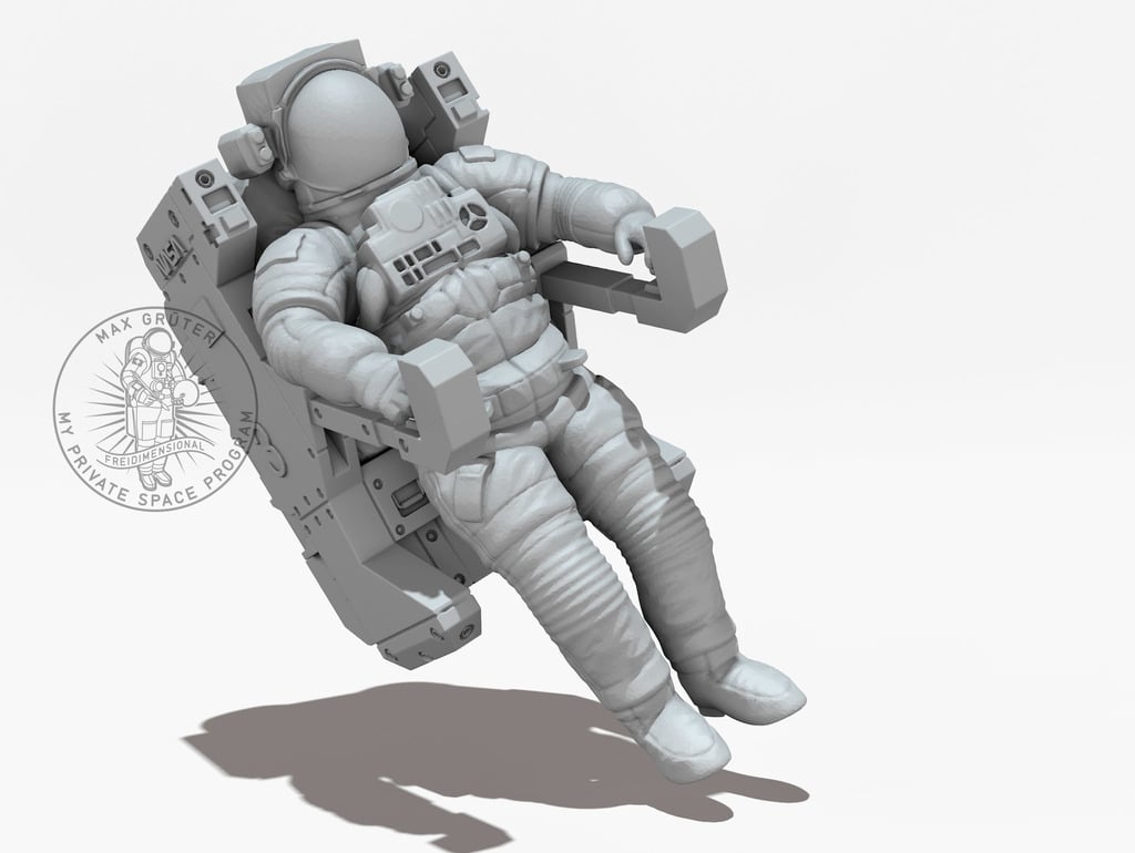 NASA Astronaut With Manned Maneuvering Unit