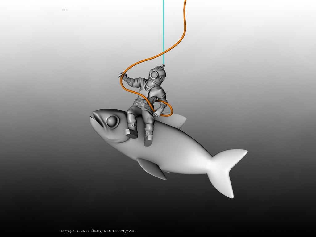 Diver & Fish Constellation — miniatura 2