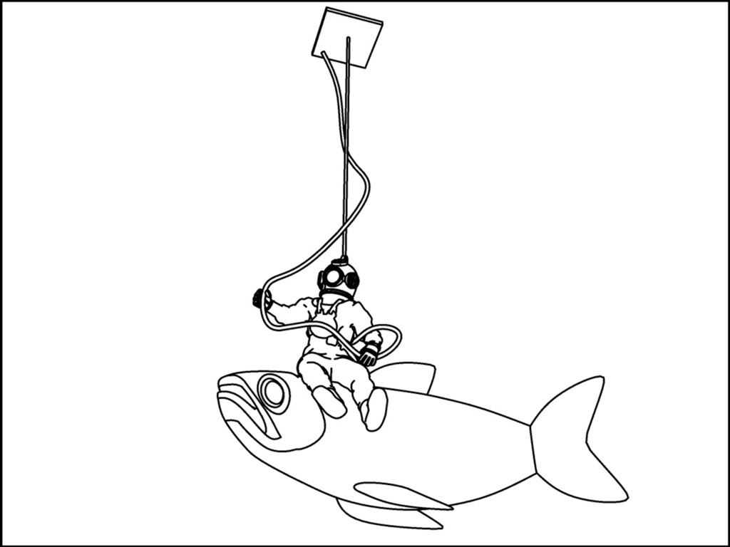 Diver & Fish Constellation — miniatura 6