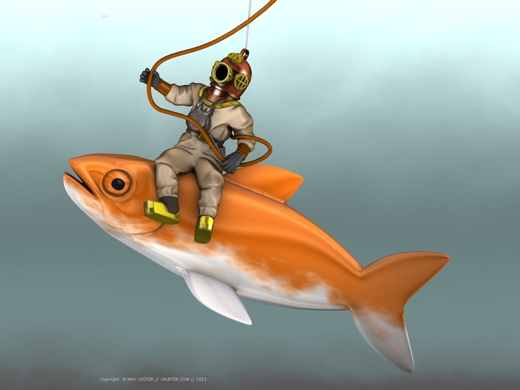 Diver & Fish Constellation — miniatura 10