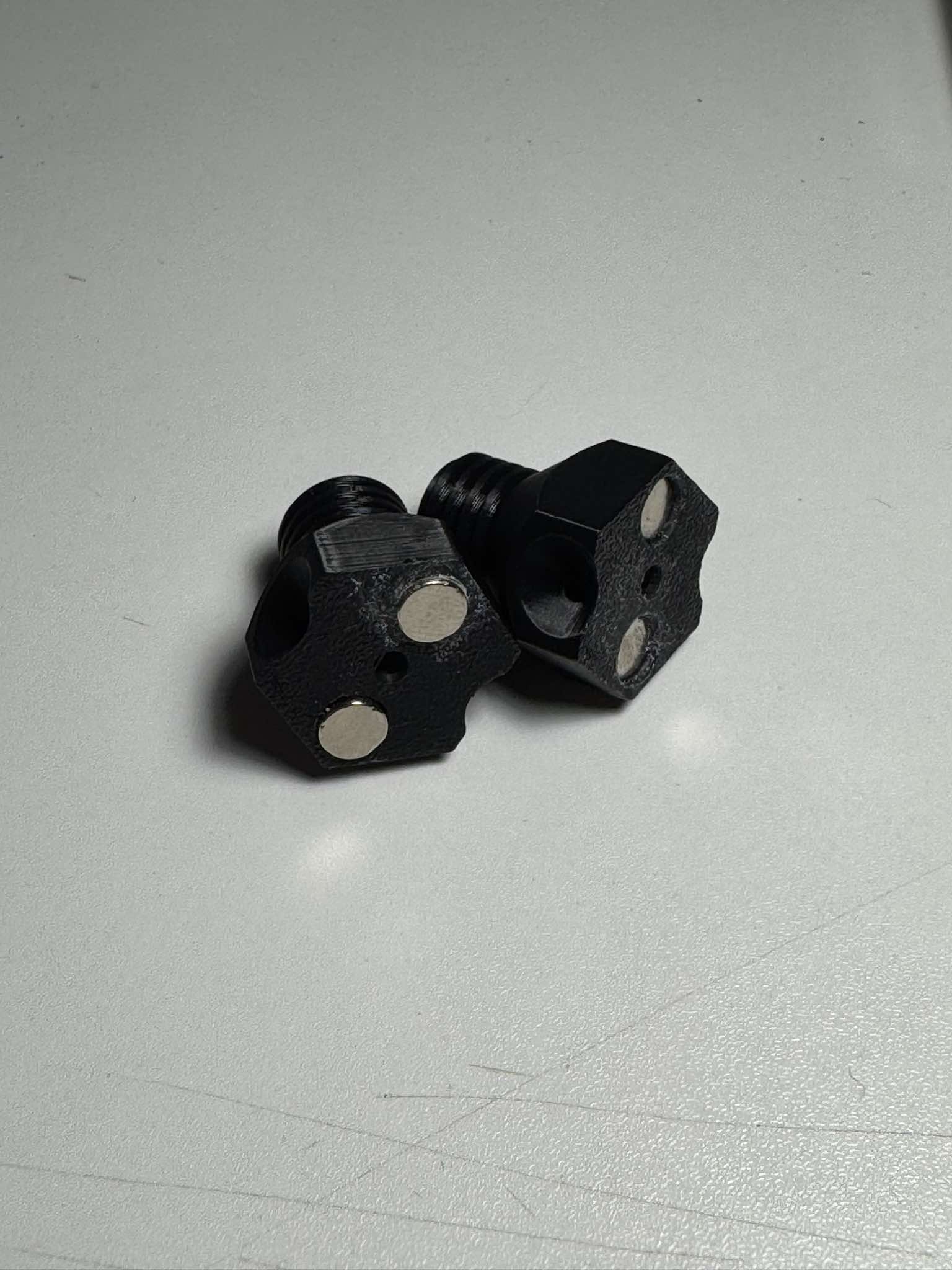 Magnetic PTFE bowden tube connector/coupler 3D model thumbnail