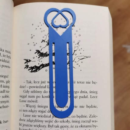 Bookmarks, heart paperclip.