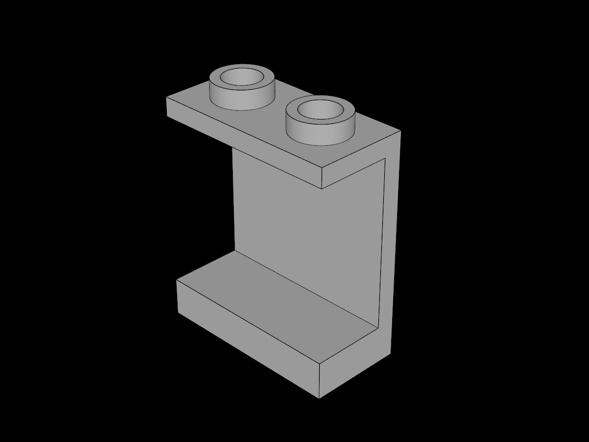 Lego Compatible (4864b.dat) Panel  1 x  2 x  2 with Hollow Studs