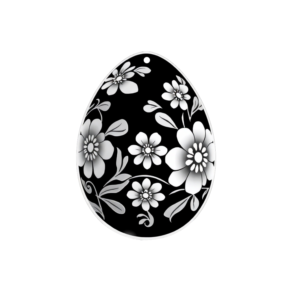 Flower Easter egg decoration