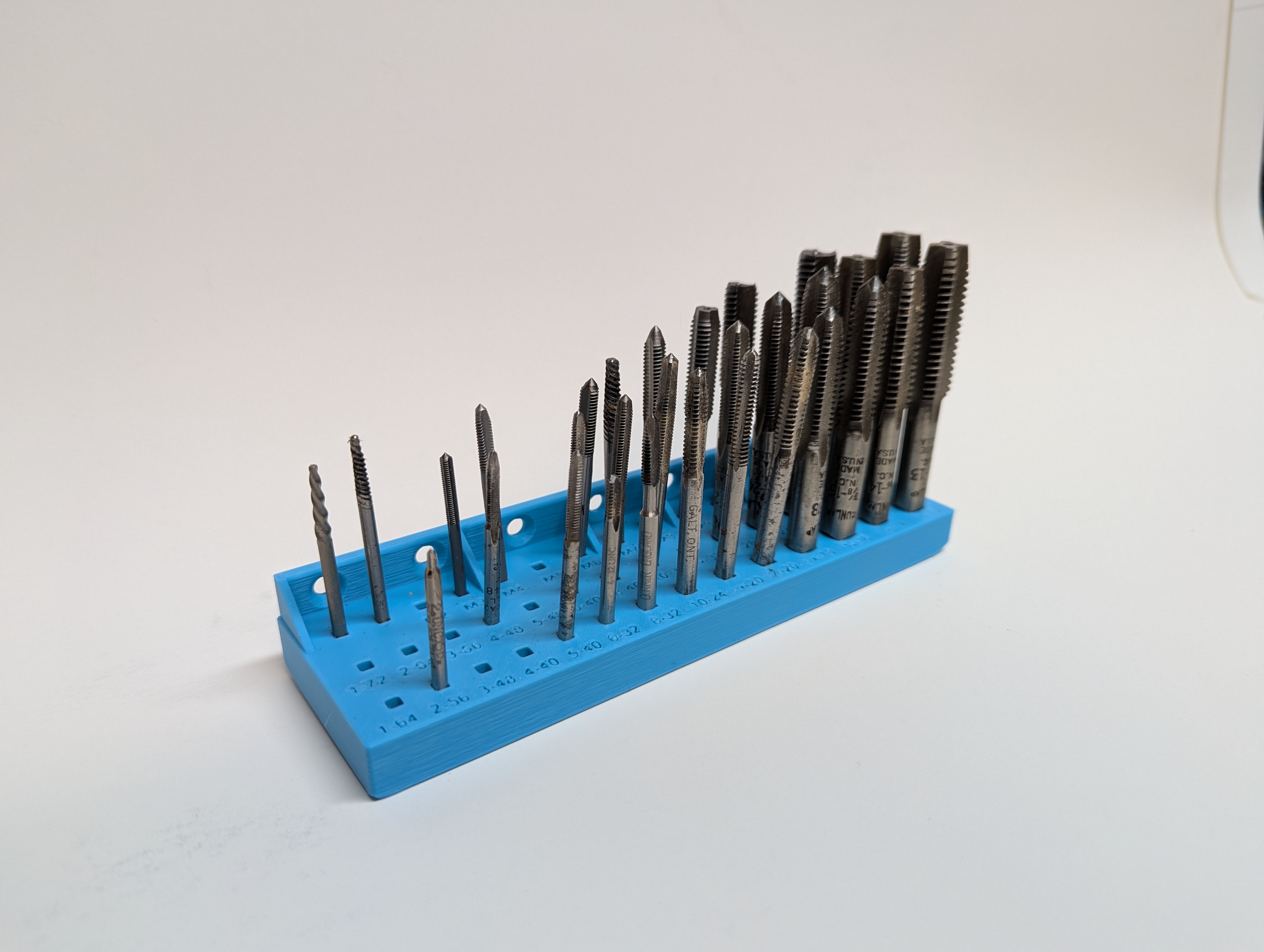 Tap Tray for Peg Board, metric and US Customary
