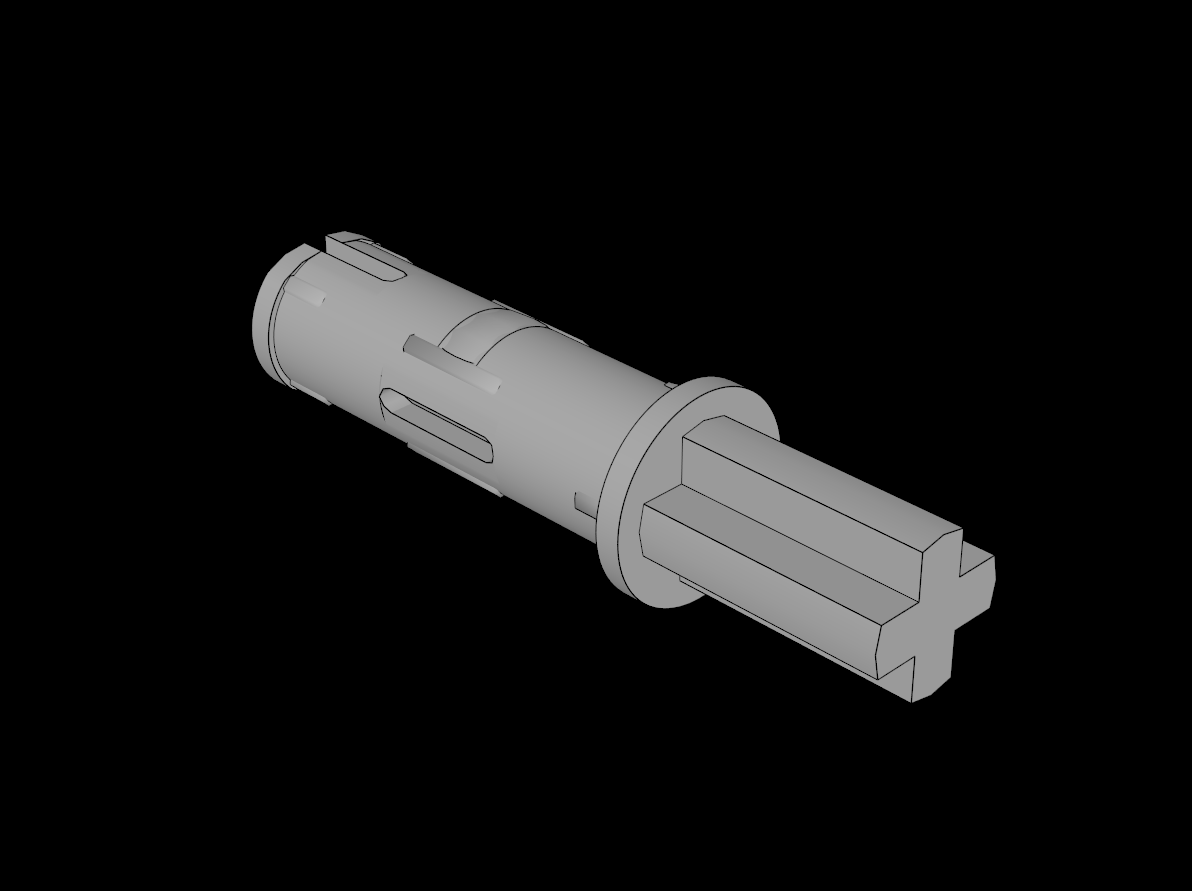 Lego Compatible (11214.dat) Technic Axle Pin Long with Friction with  2L Pin