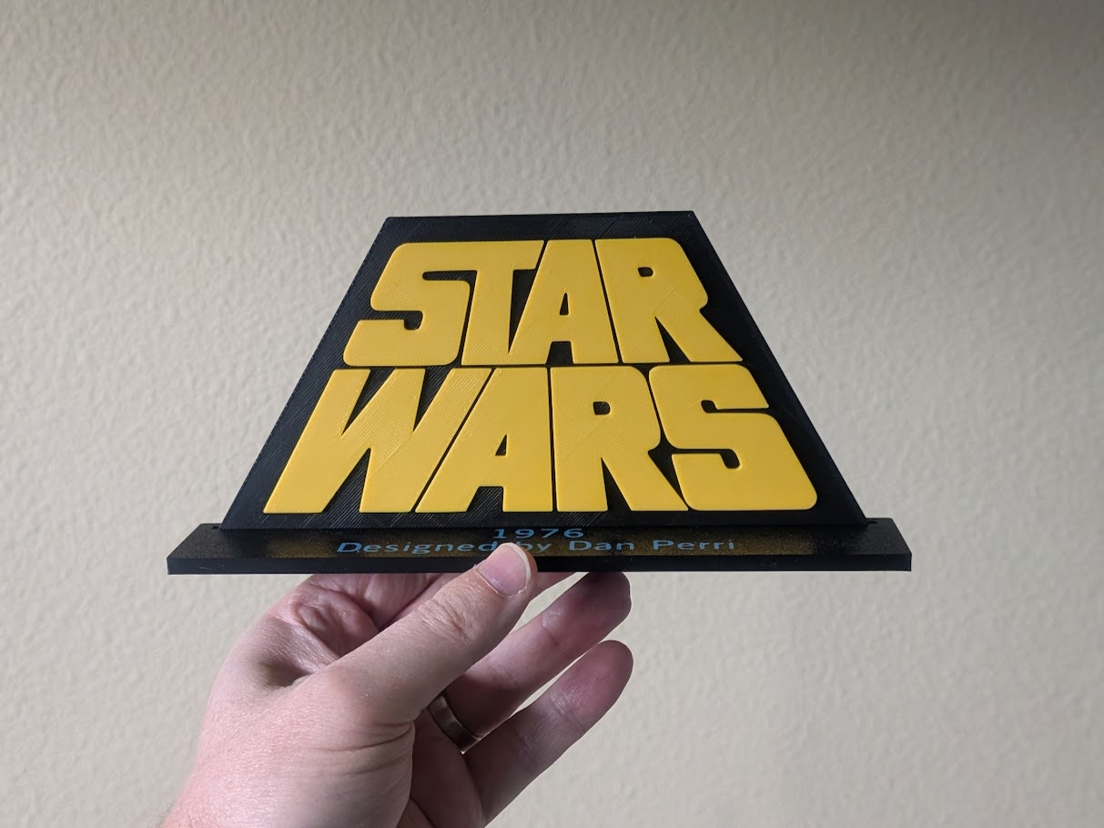 1976 Star Wars Early Publicity Logo + Stand