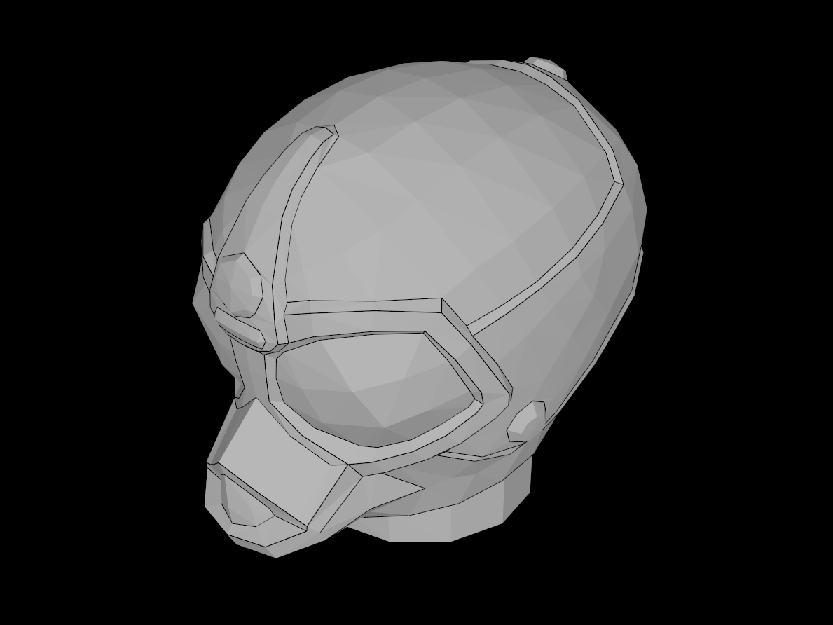 Lego Compatible (16957.dat) Minifig Head Modified SW RA-7 Series Protocol Droid Plain