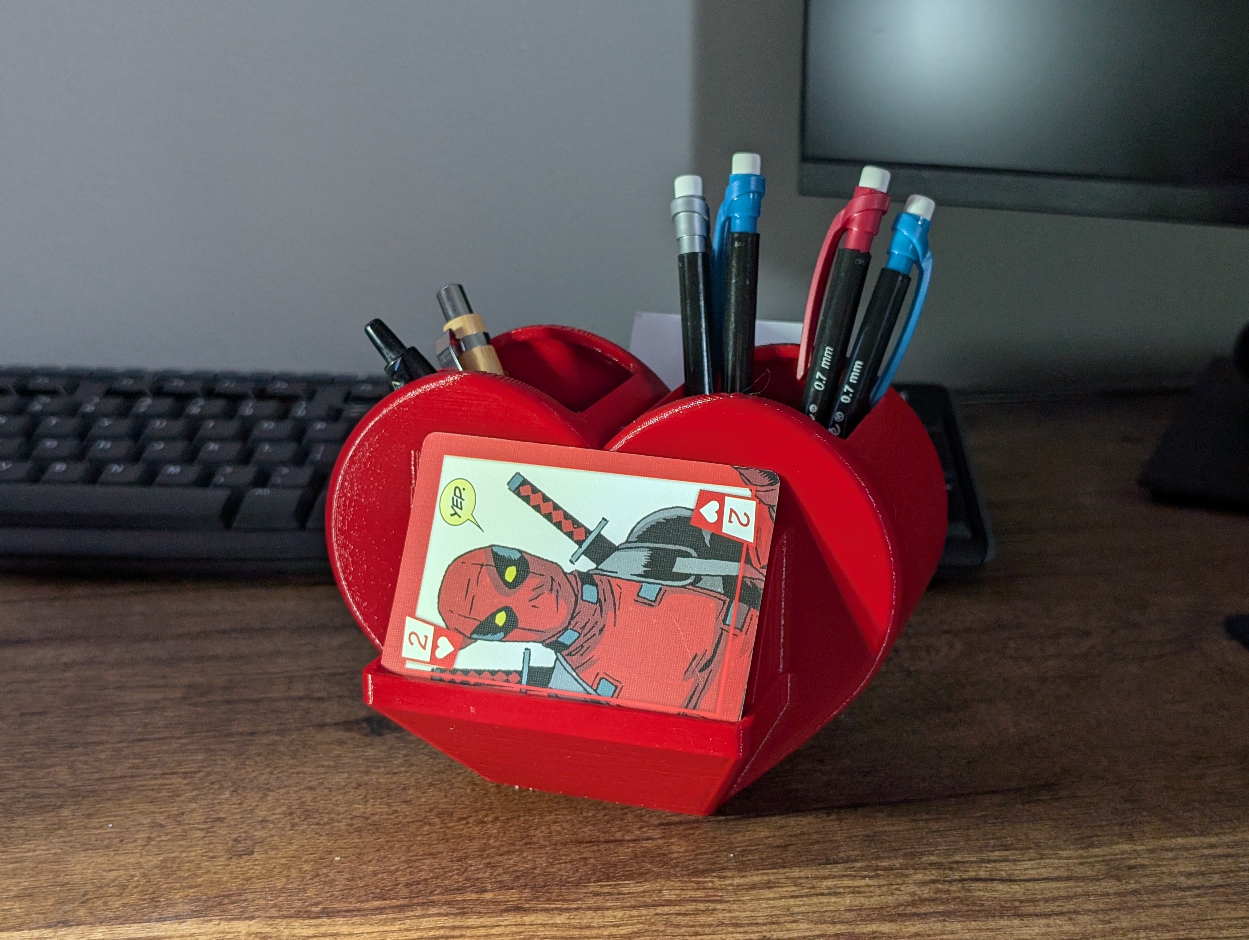 Heart-Shaped Pen/Pencil Holder