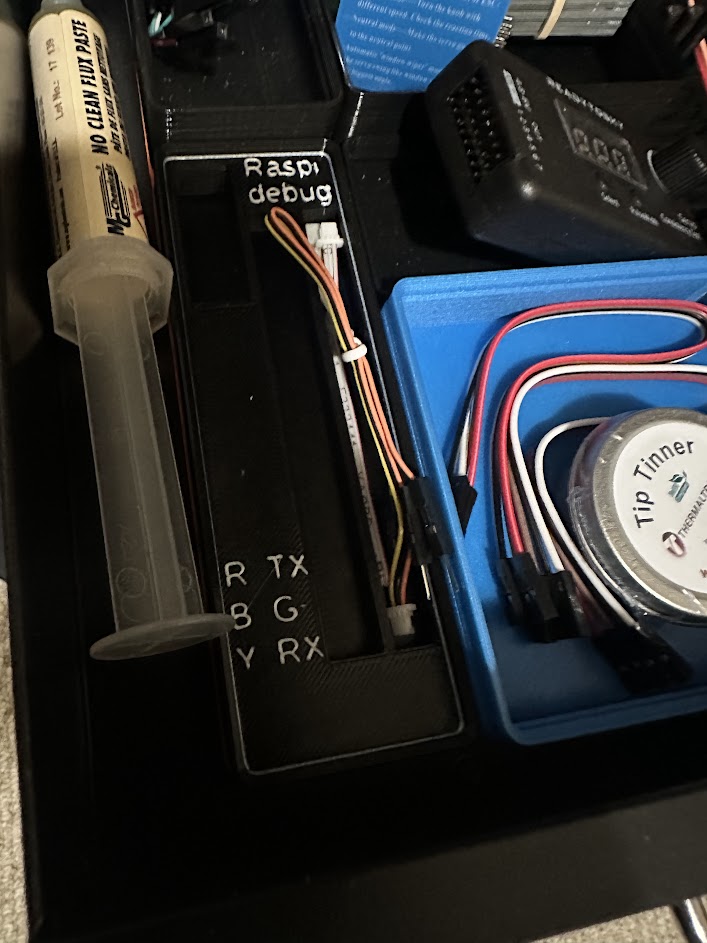 Gridfinity holder - Raspi debug probe & wires