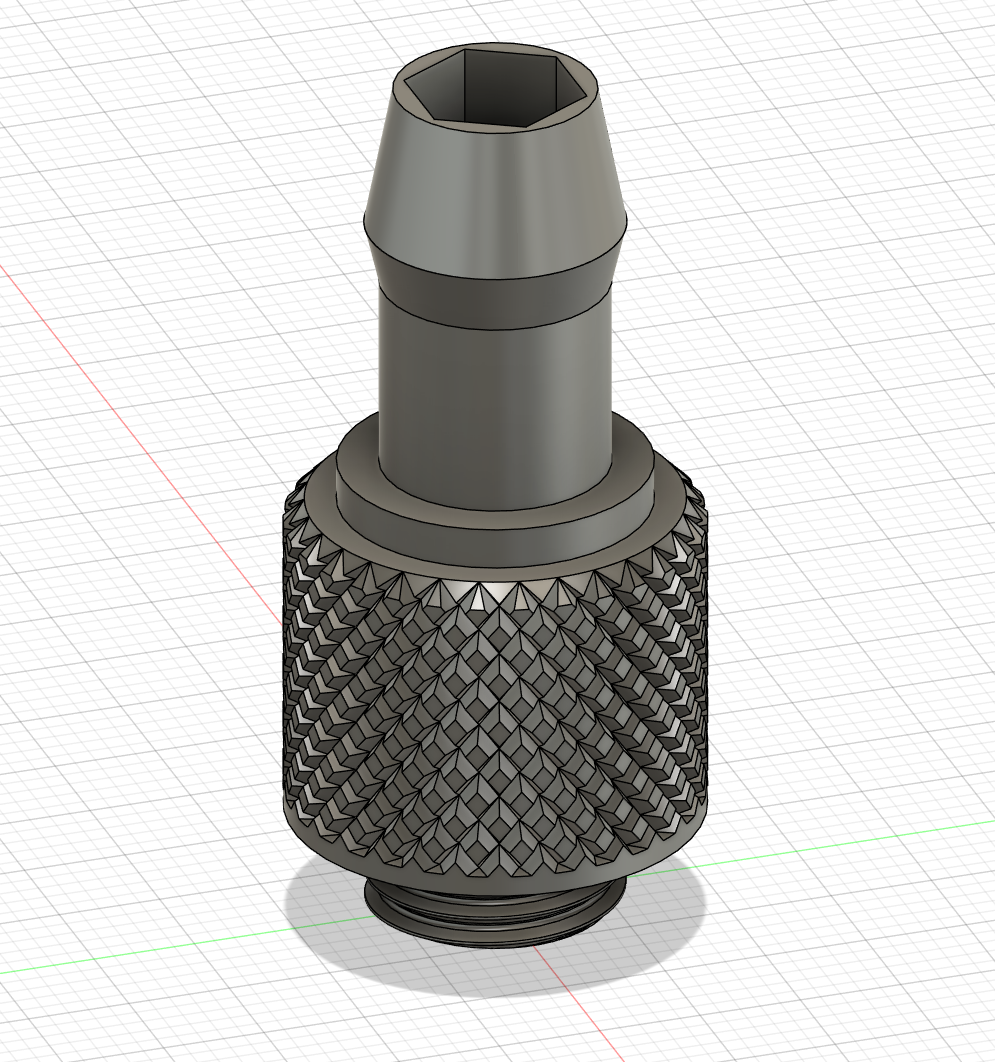 G1/4 Knurled Hex Bore Barb Fitting