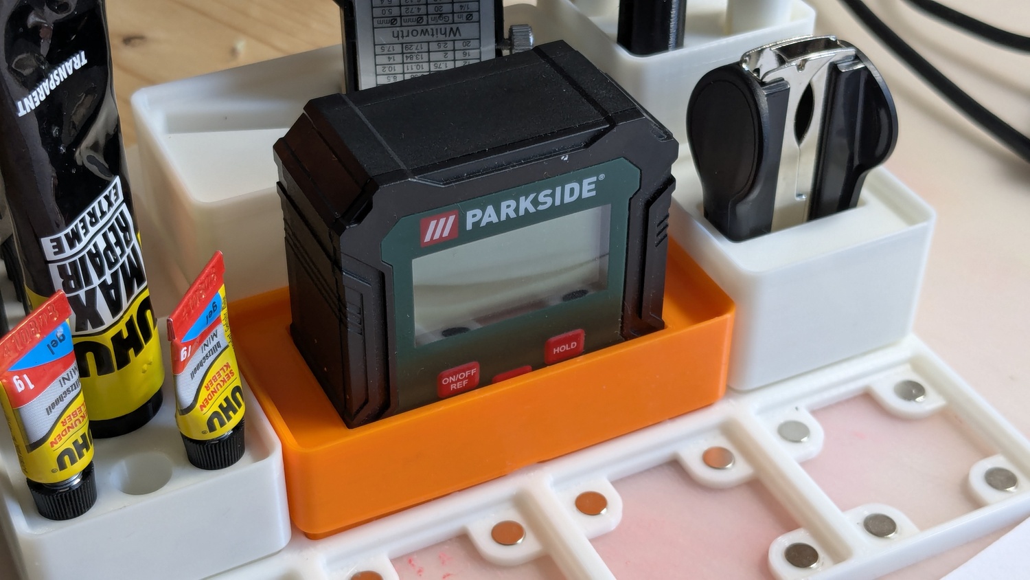 Gridfinity digital inclinometer holder