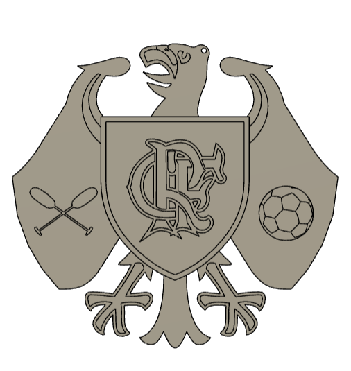 Heraldic Football Keychain - Flamengo