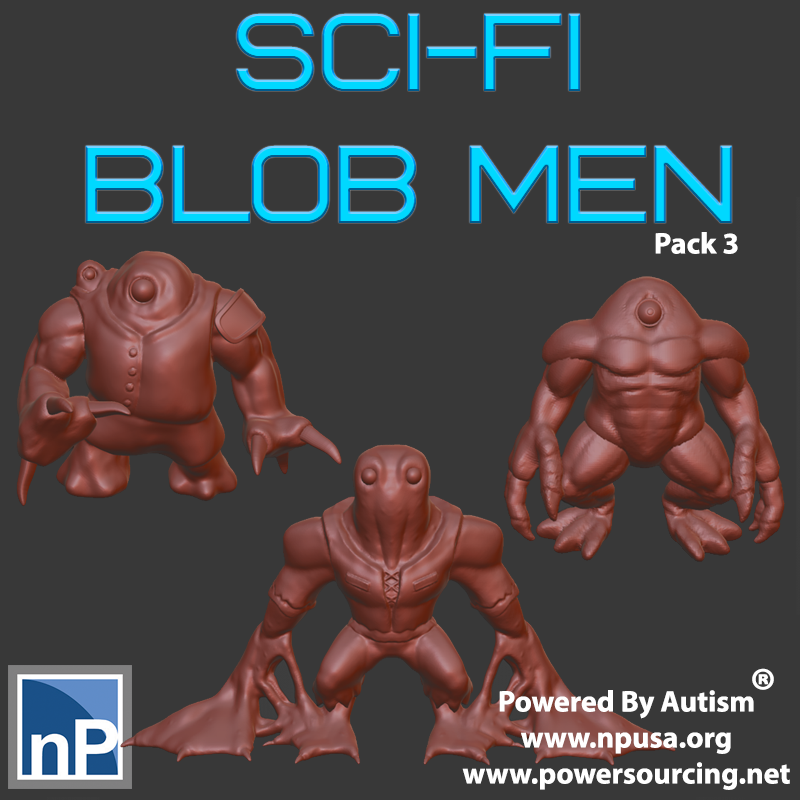 Sci-Fi Blob Men, pack 3