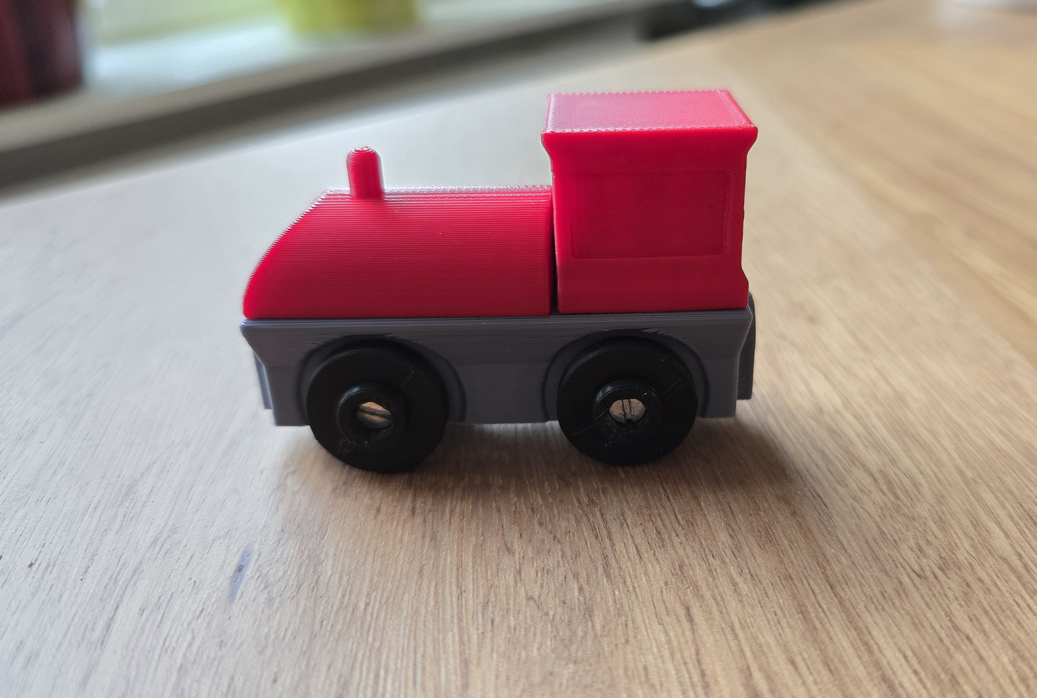 Train wheel with hole