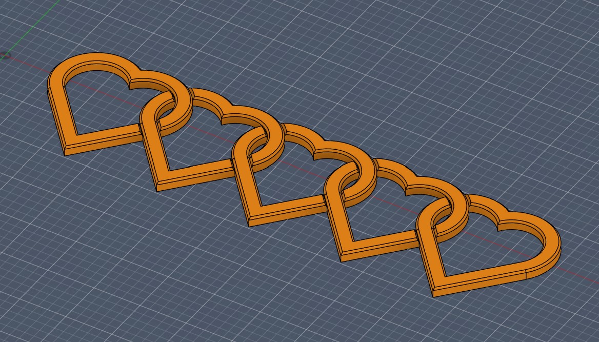 Interlocking Heart Keychain