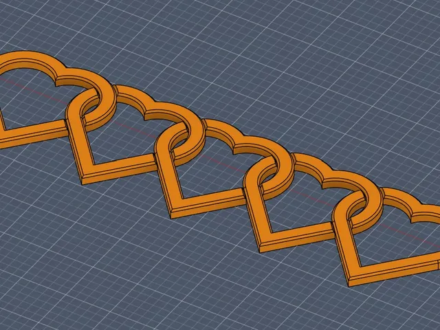 Interlocking Heart Keychain