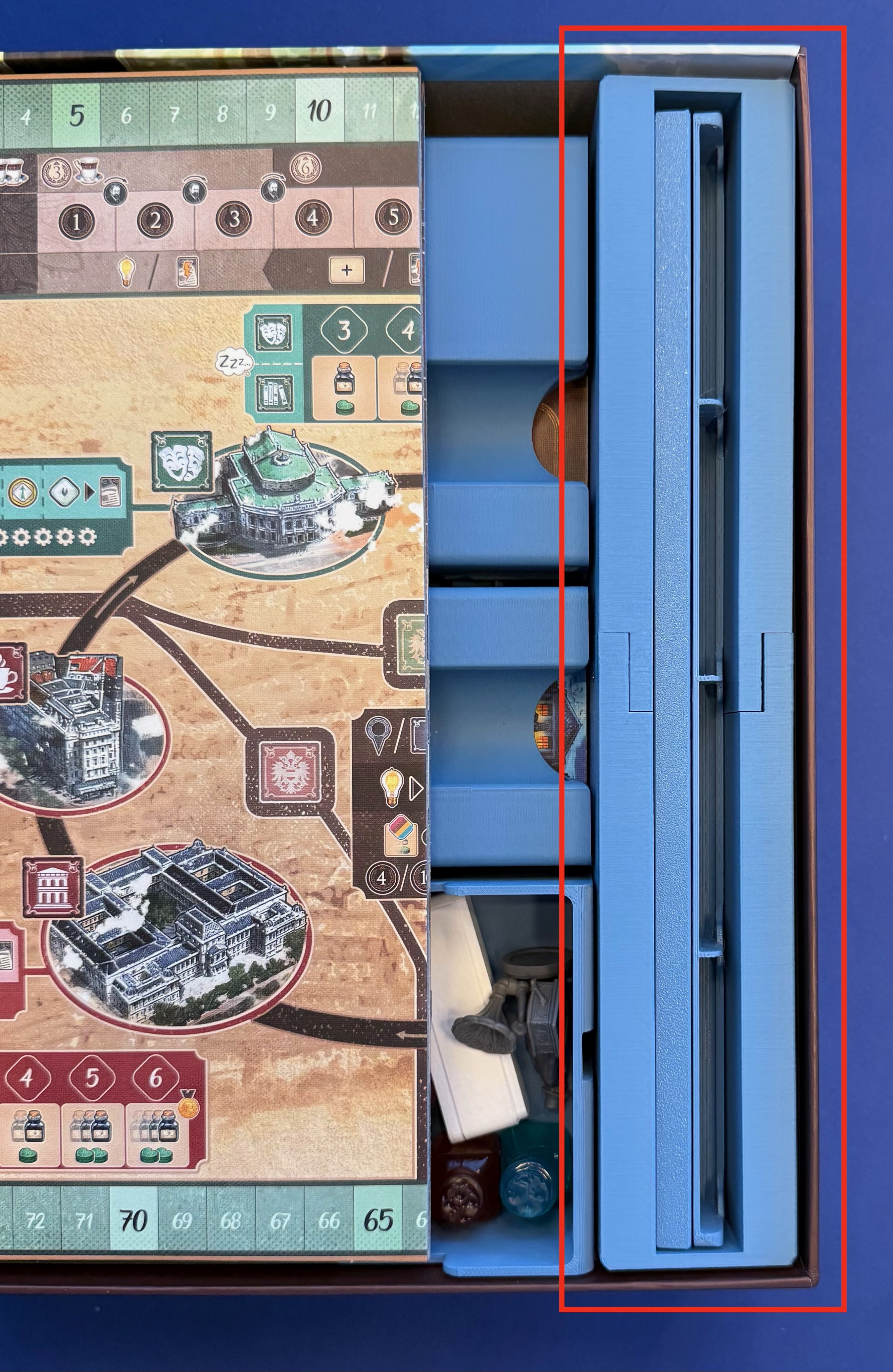 Alternate storage for js500's Unconscious Mind insert to hold Locaton Rails w/o playmat.