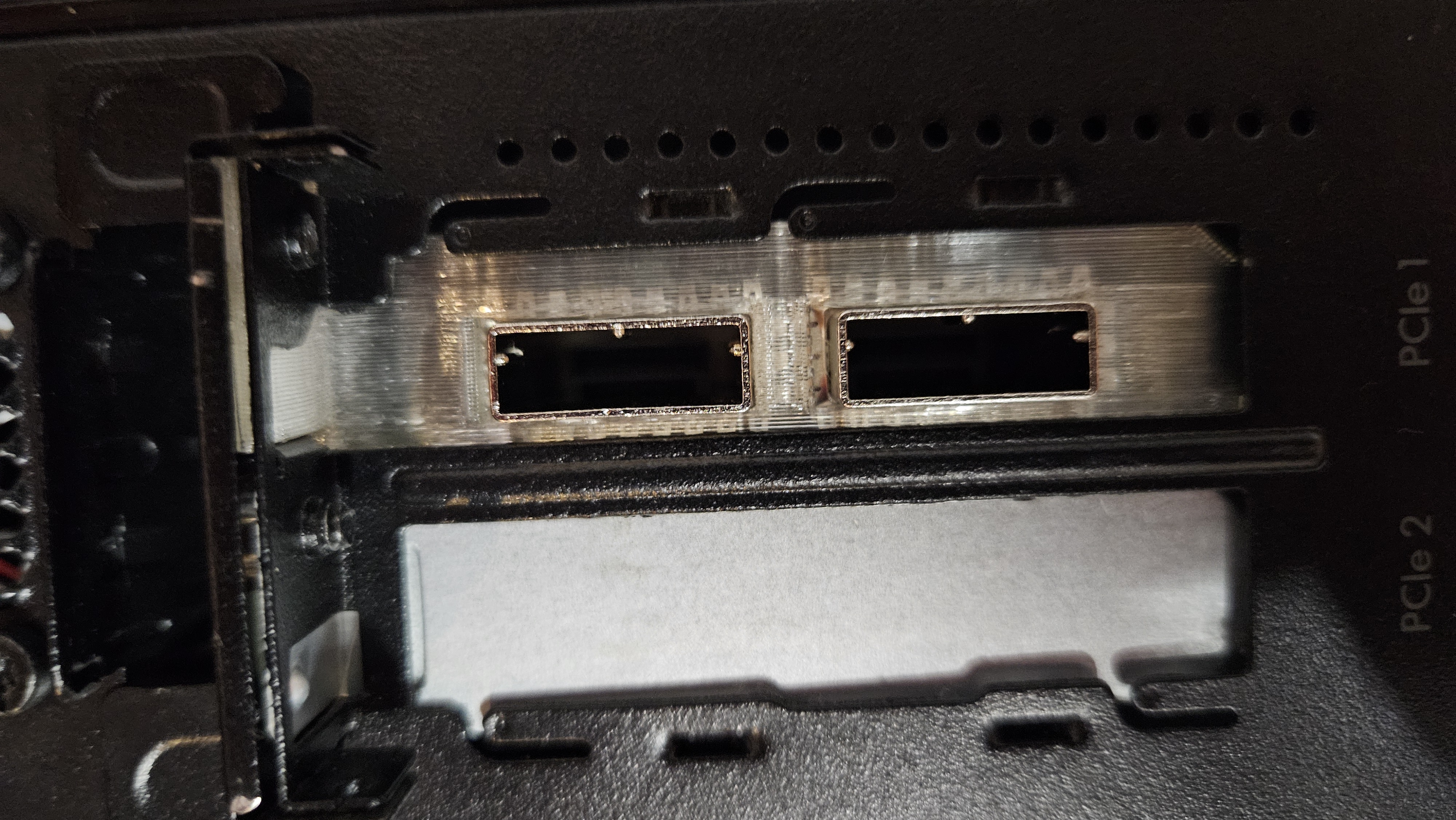 Low Profile PCIE Bracket With customizable holes