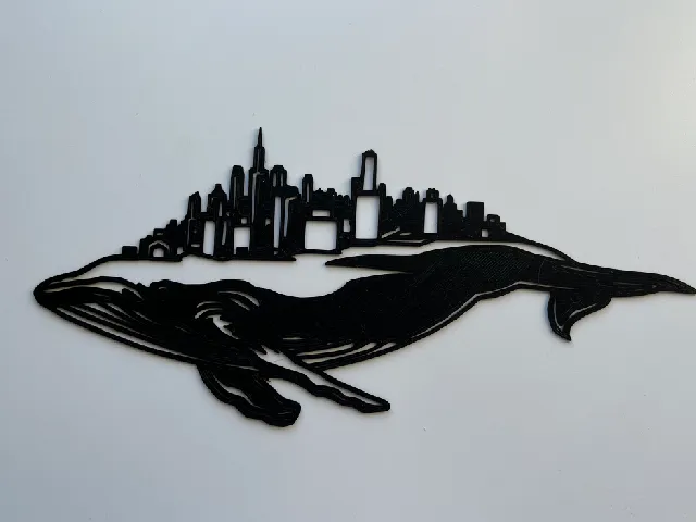 Whale City Wall Art #1