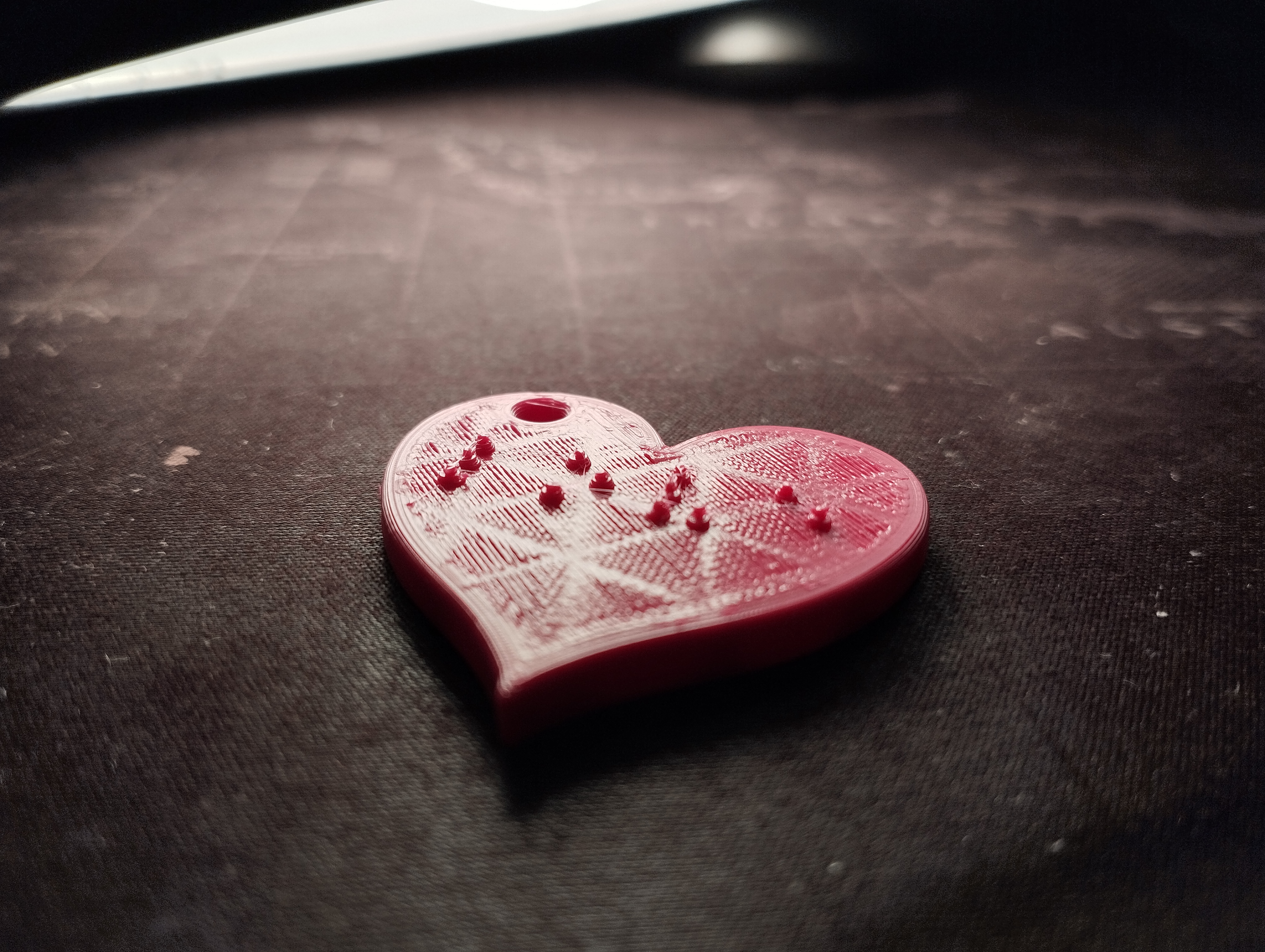 Braille "Love" Heart Keychain