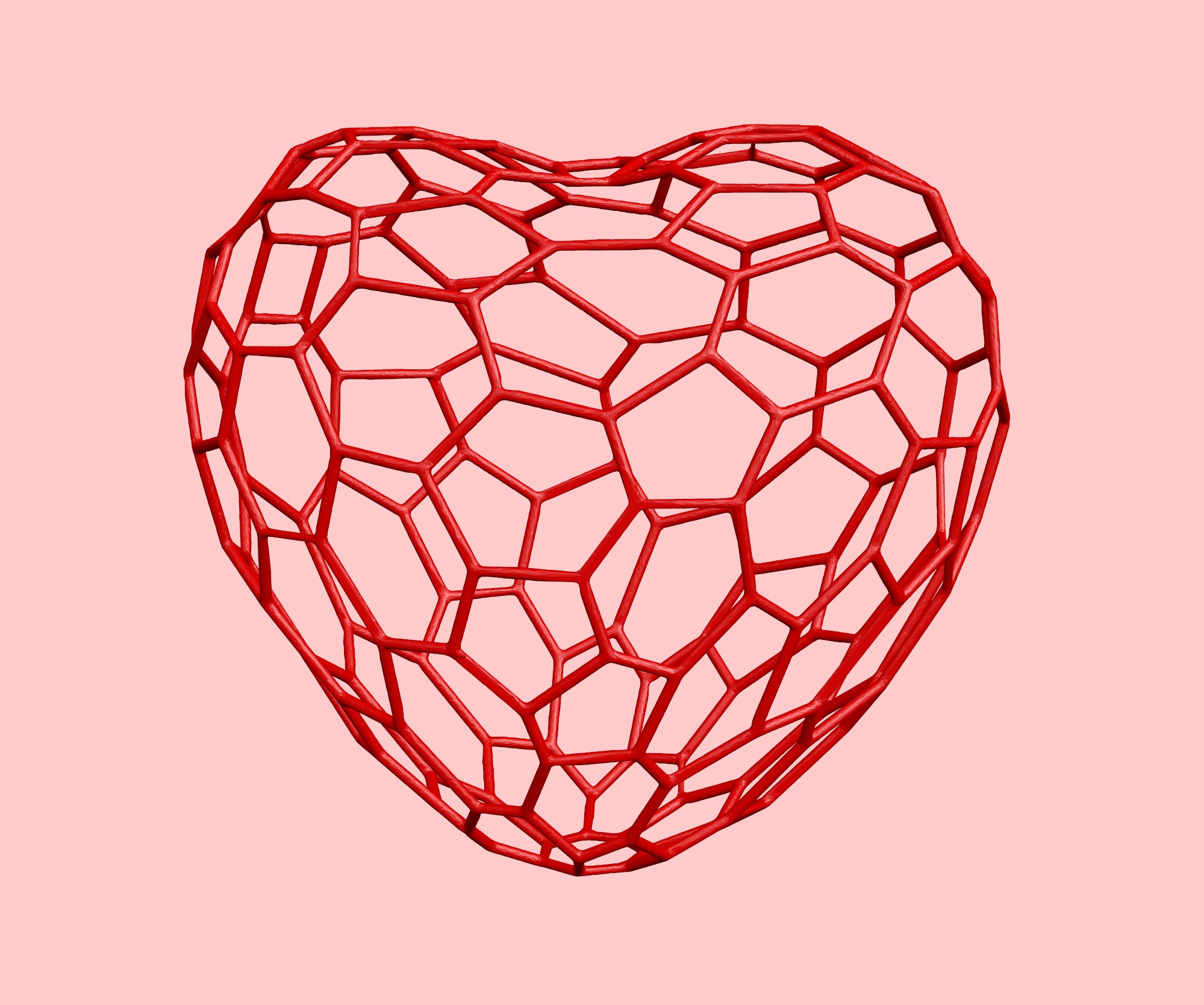Sparse Voronoi Heart - Bigger Variant