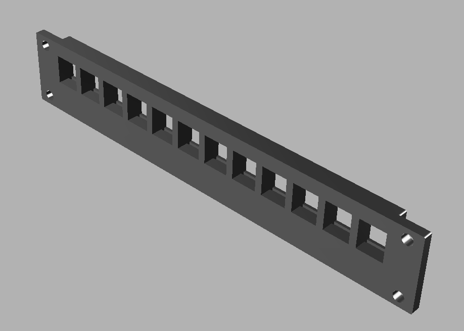10 inch rack 12 port keystone patch panel
