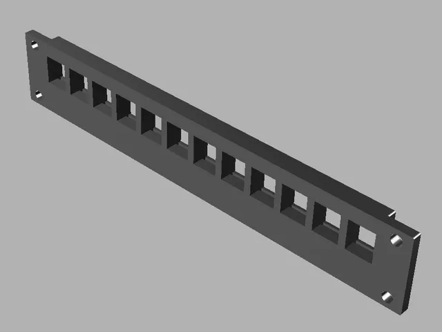 10 inch rack 12 port keystone patch panel